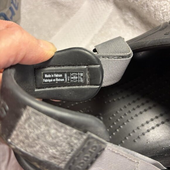 Crocs Off Road Sport Clogs Slides Black Men's Size 12 - Picture 3 of 10